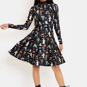 BM Spooktacular long sleeve evil longline dress